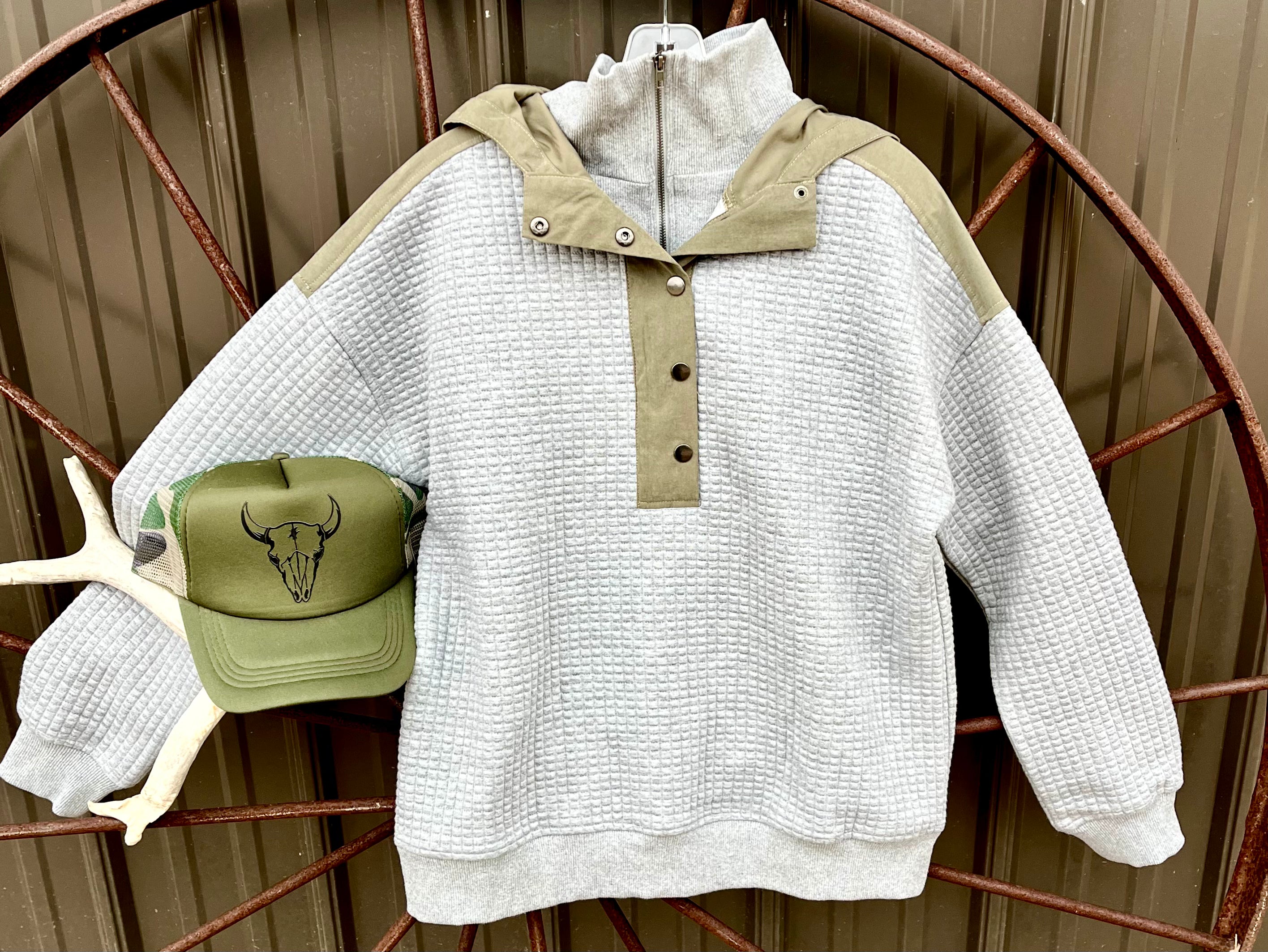 Quilted Hooded Top