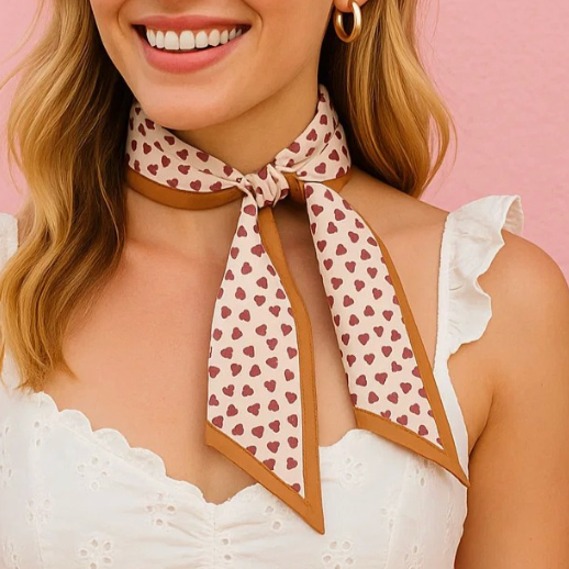 Hearts Tan and Brown Western Skinny Mini