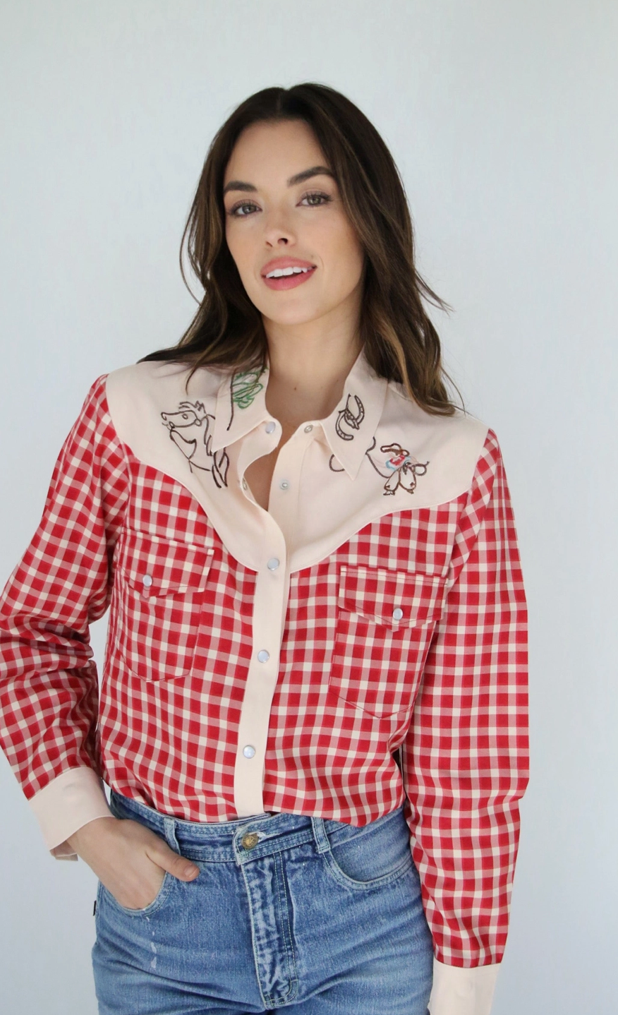 Retro Western Blouse