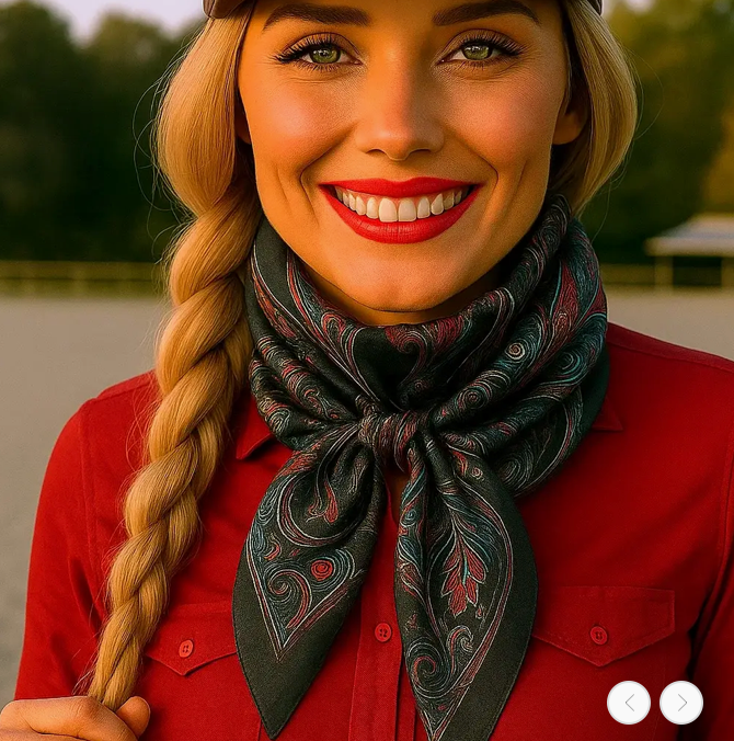 Black Paisley Wild Rag