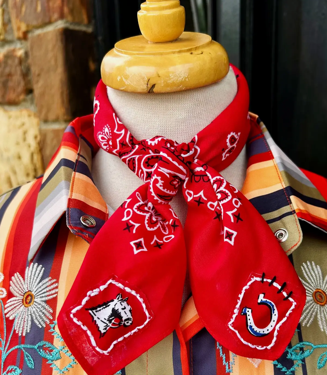 Happy Trails Bandana Red