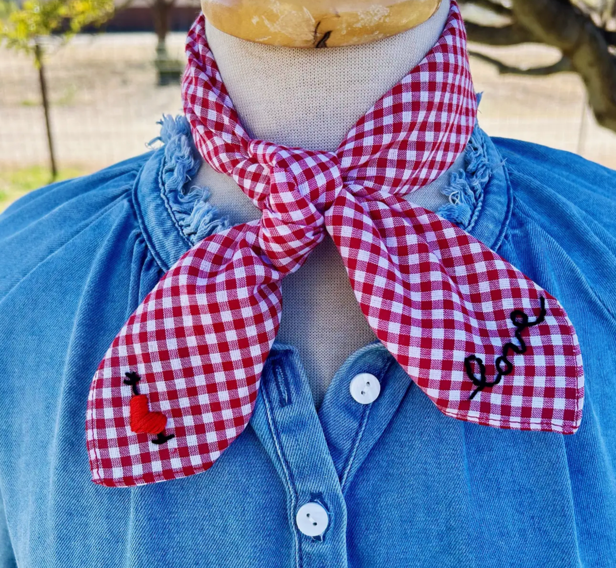 My Love Gingham Bandana