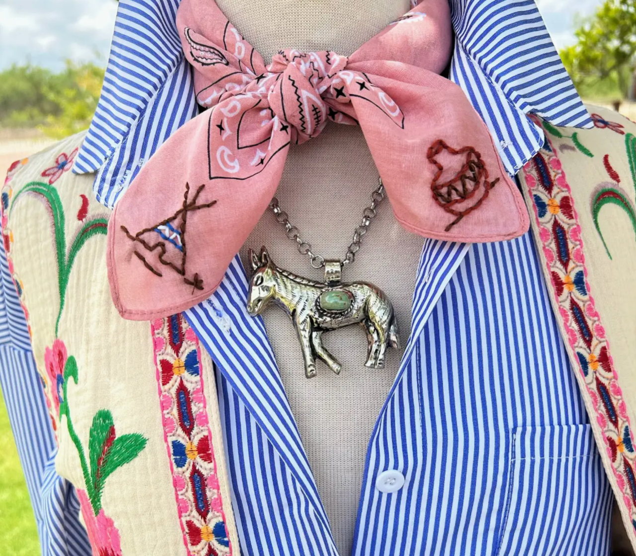 Zuni Bandana Pink