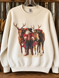 Santa and His Reindeer Sweatshirt