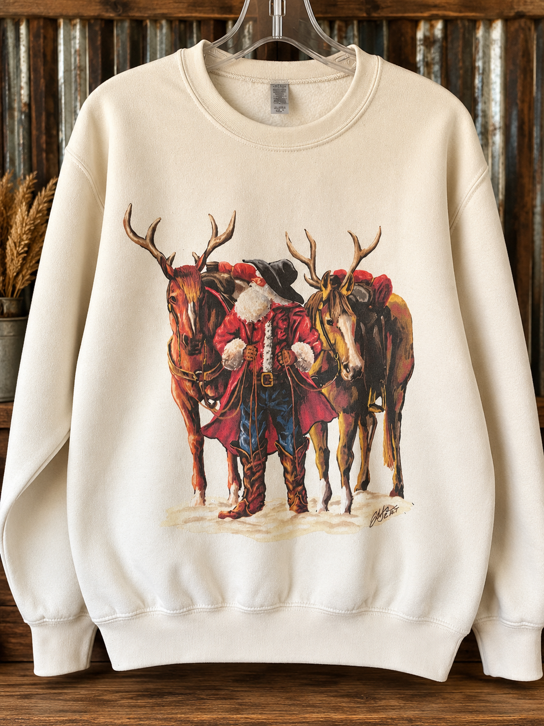Santa and His Reindeer Sweatshirt