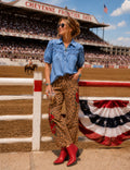 Leopard Barrel Jeans
