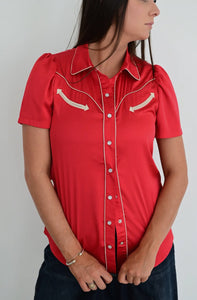 Red Retro Rodeo Blouse