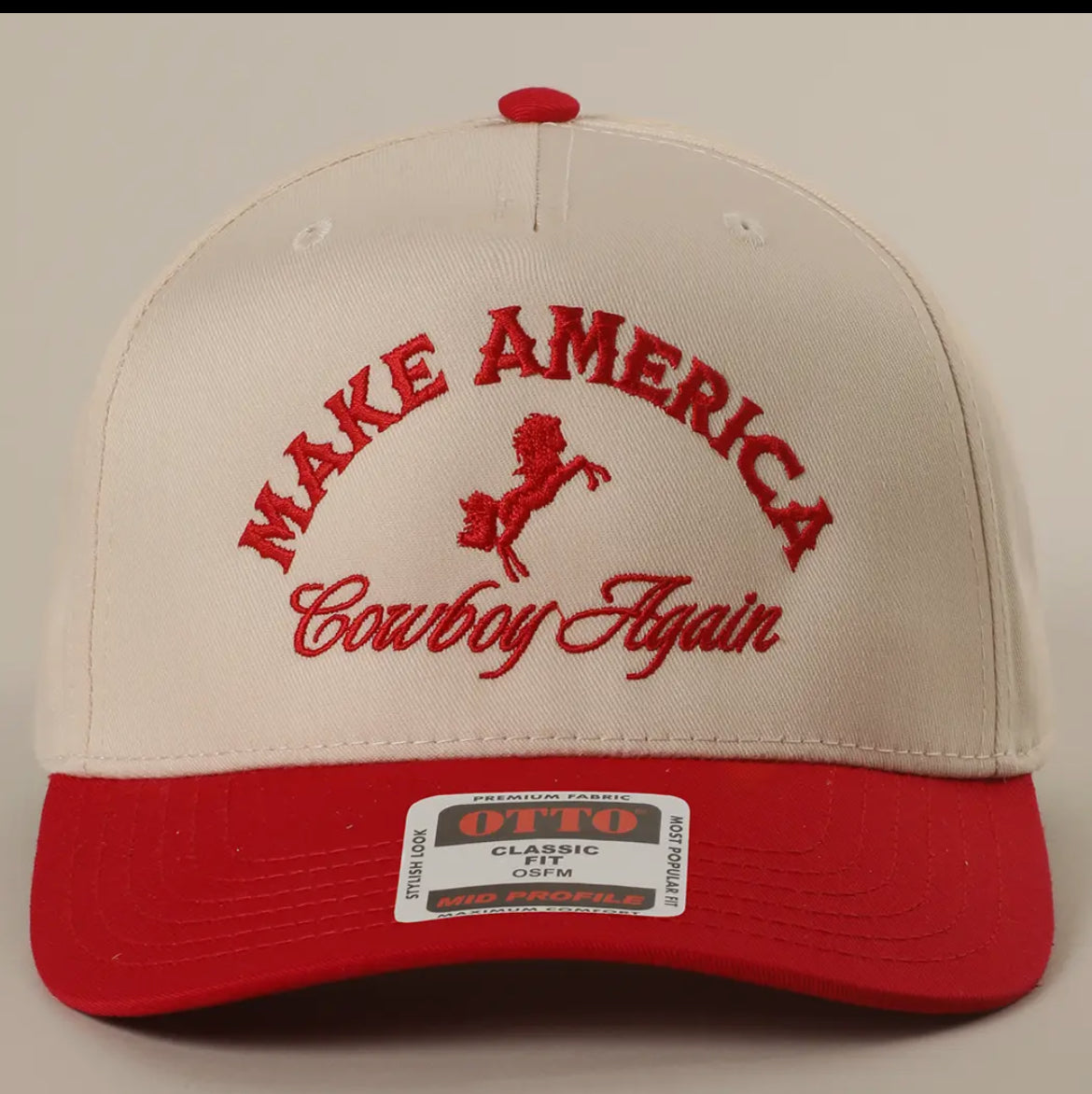 Red Make America Cowboy Again Cap