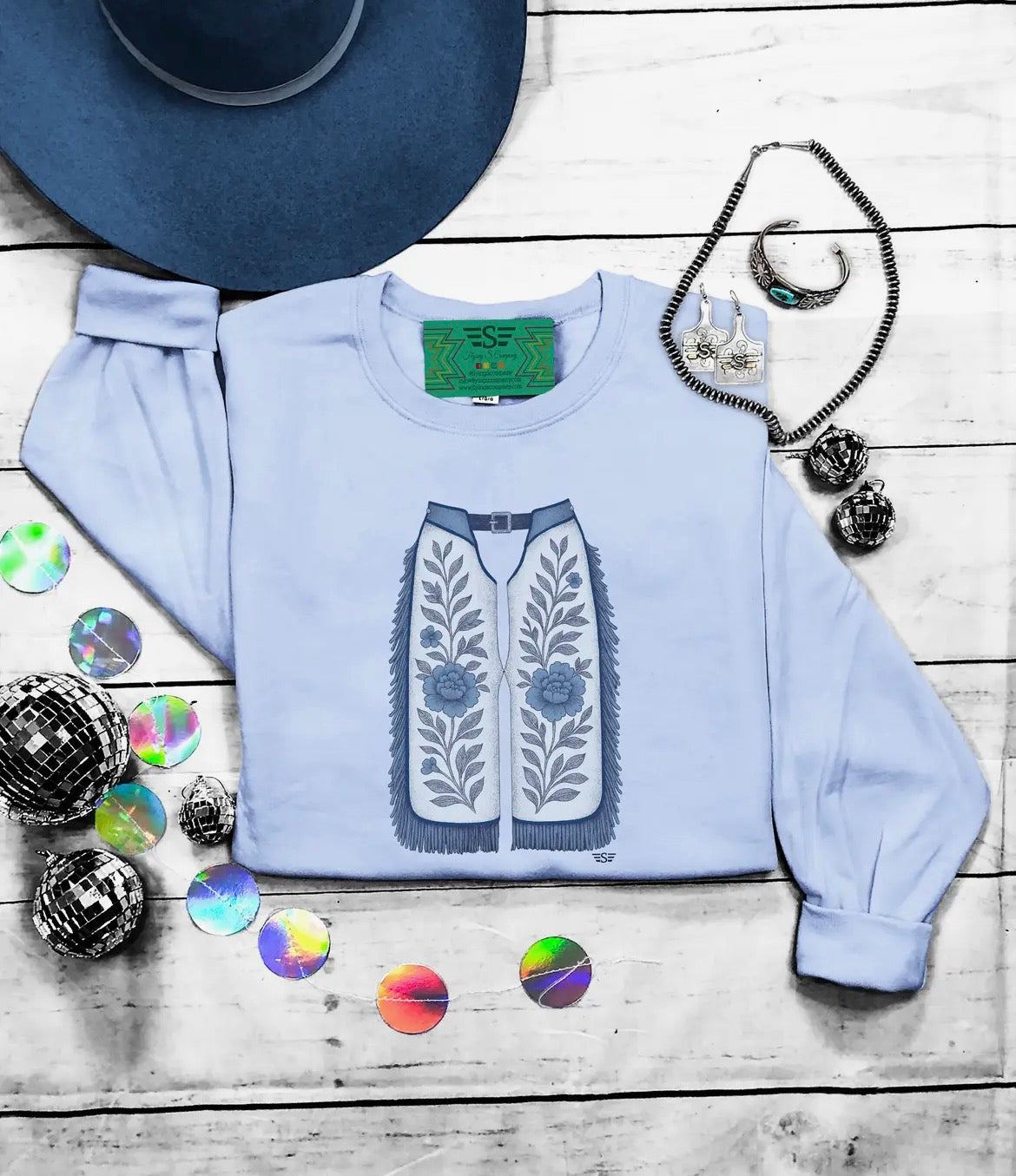 Floral Chaps Sweatshirt