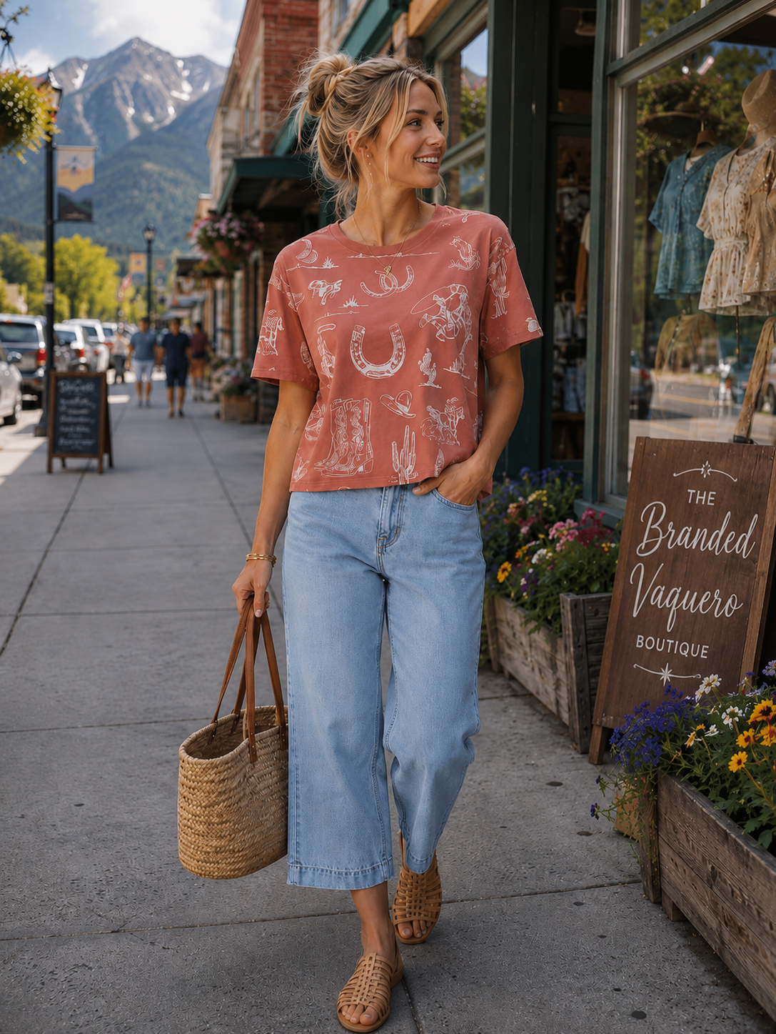 Wild West Coral Tee