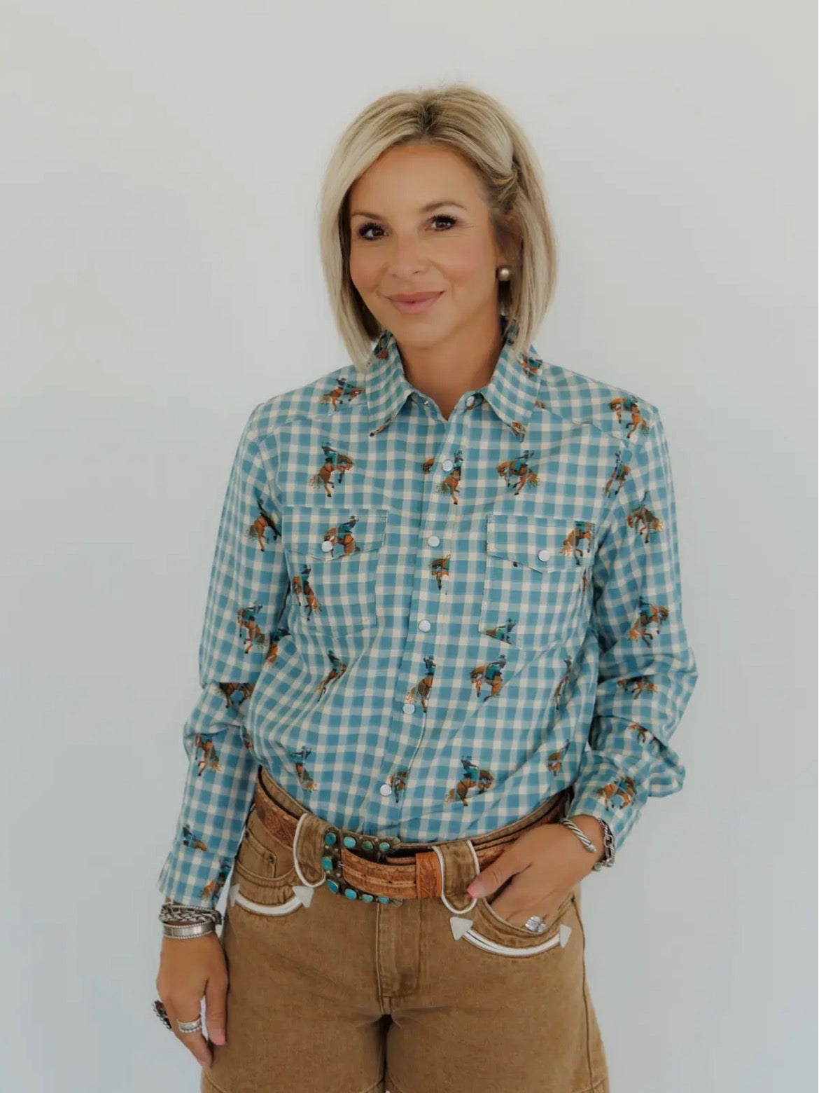 Bucking Gingham Blouse