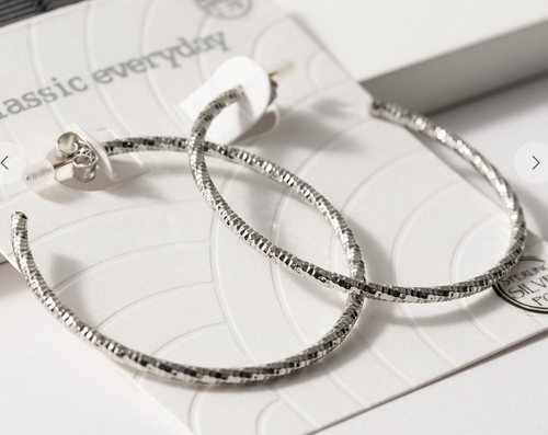 Silver Hoop Earrings