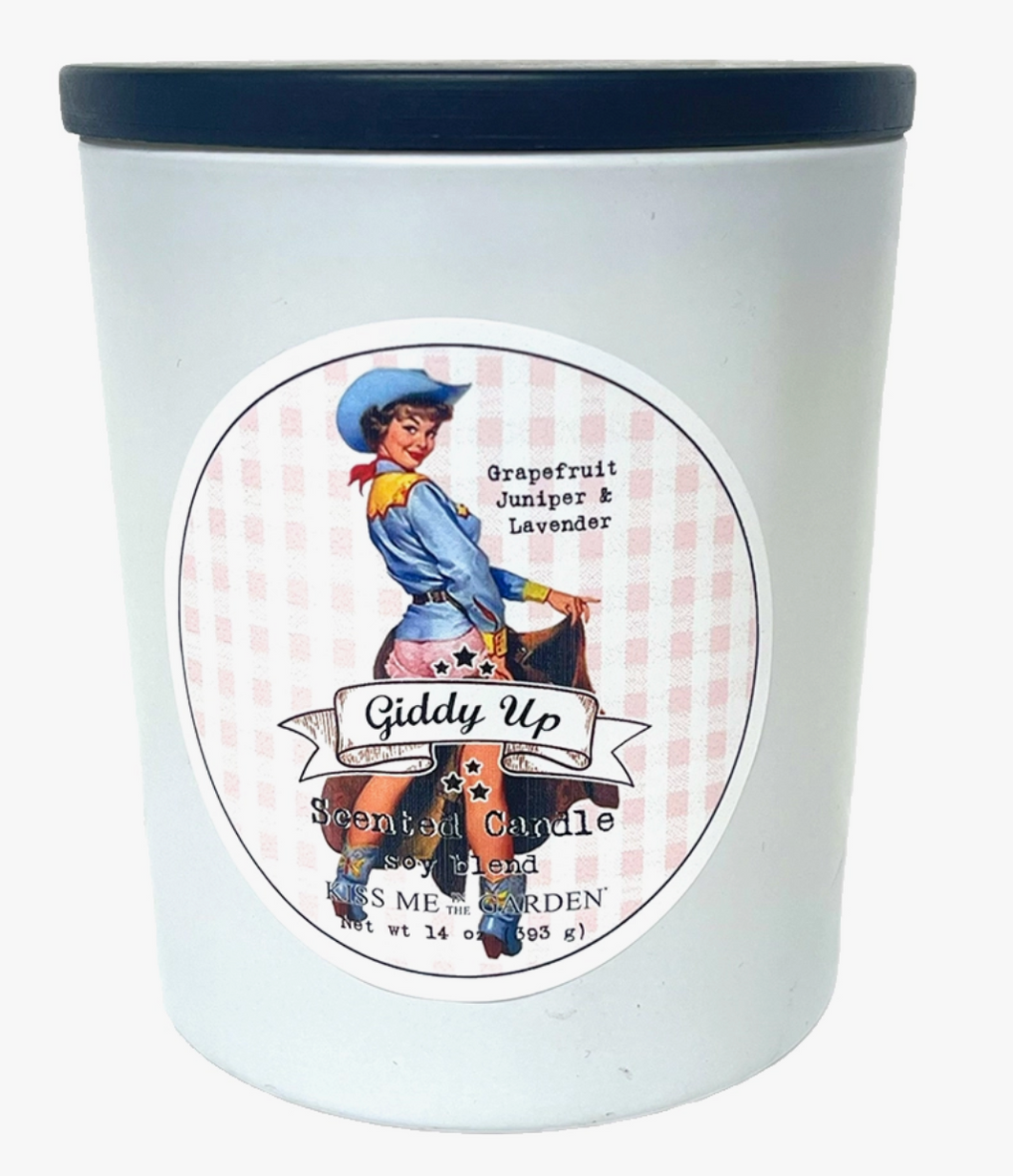 Giddy Up Soy Candle Glass 14
