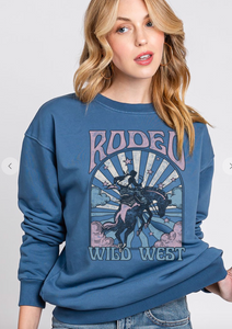 Rodeo Cowboy Wild West Blue