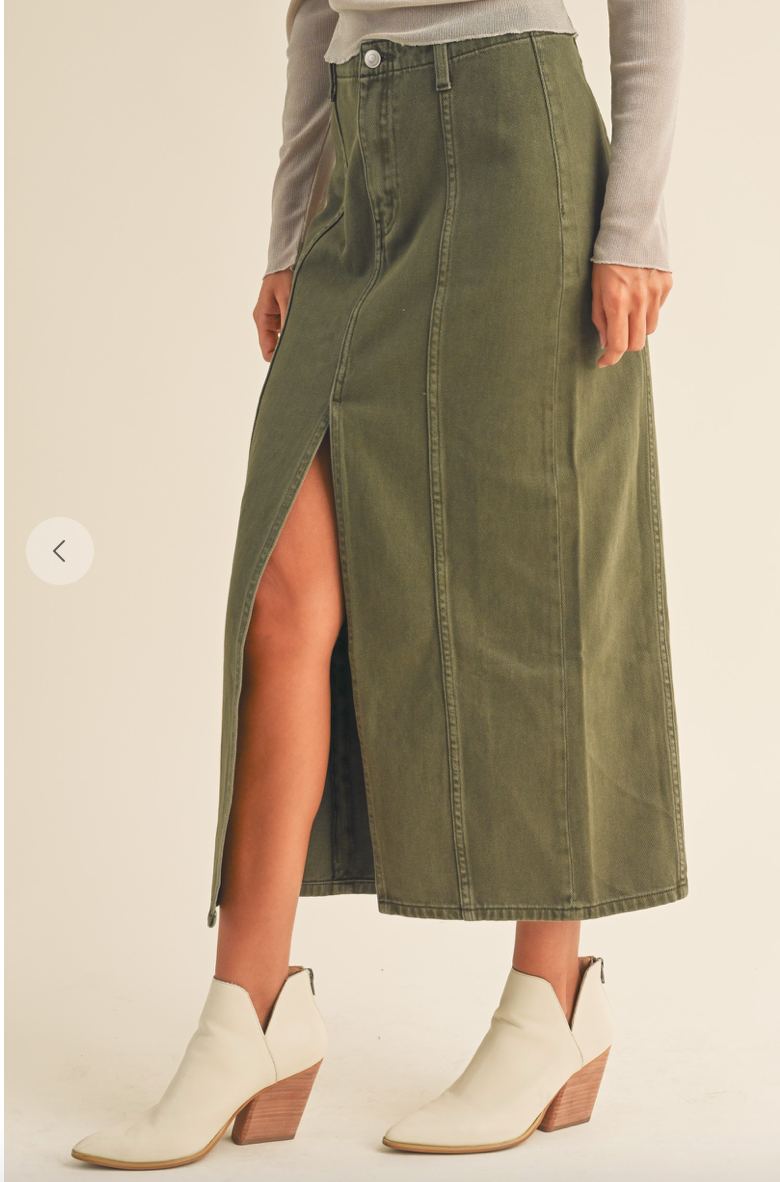 Cassidy Olive Skirt