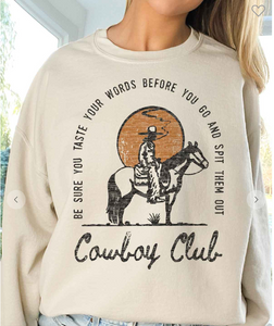 Western Cowboy Club Sweatshirt