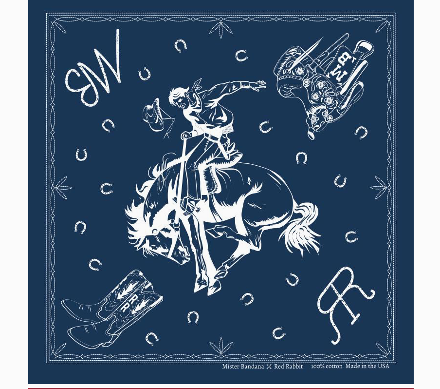 Navy Cowboy Scarf