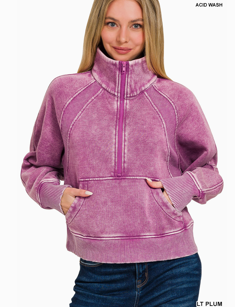 Plum Quarter Zip