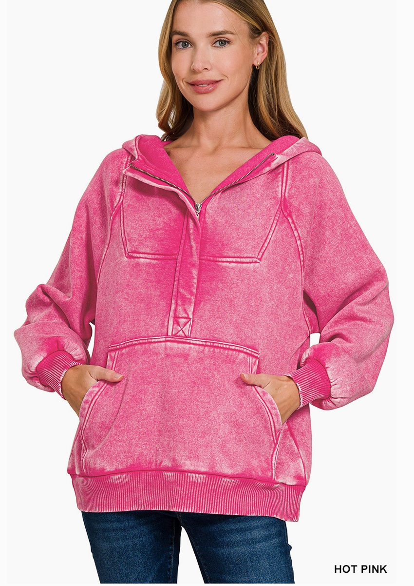 Hot Pink Quarter Zip