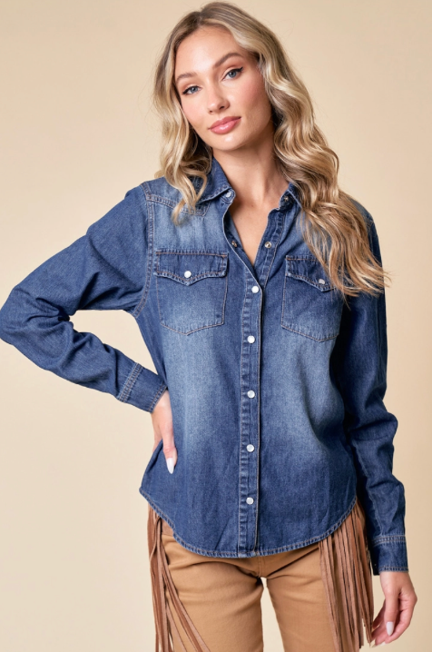 Cheyenne Denim Blouse