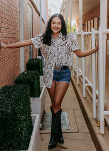 Retro Wild West Button UP