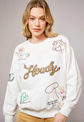 Howdy Embroidered Sweatshirt