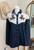 Bronc Rider Western Pearl Snap