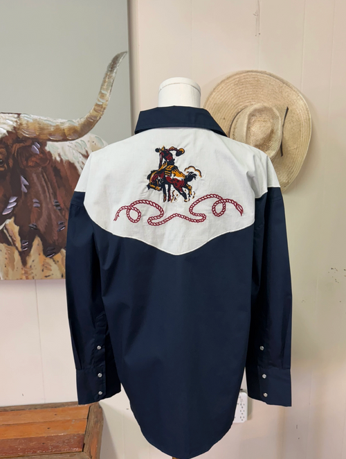 Bronc Rider Western Pearl Snap