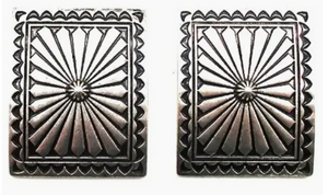 Large Western Concho Earrings