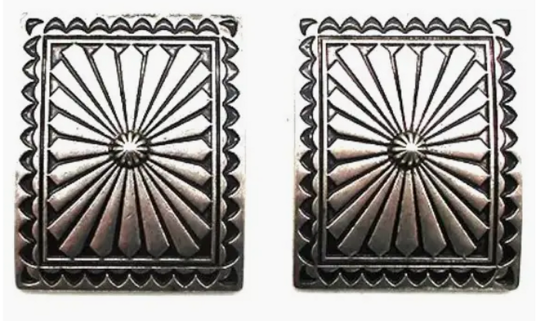 Large Western Concho Earrings