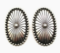 Small Oval Westen Concho Earrings