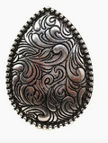 Western Etched Teardrop Ring