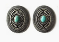 Turquoise Concho Earrings