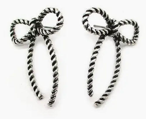 Western Cord Bow Earrings
