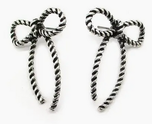 Western Cord Bow Earrings