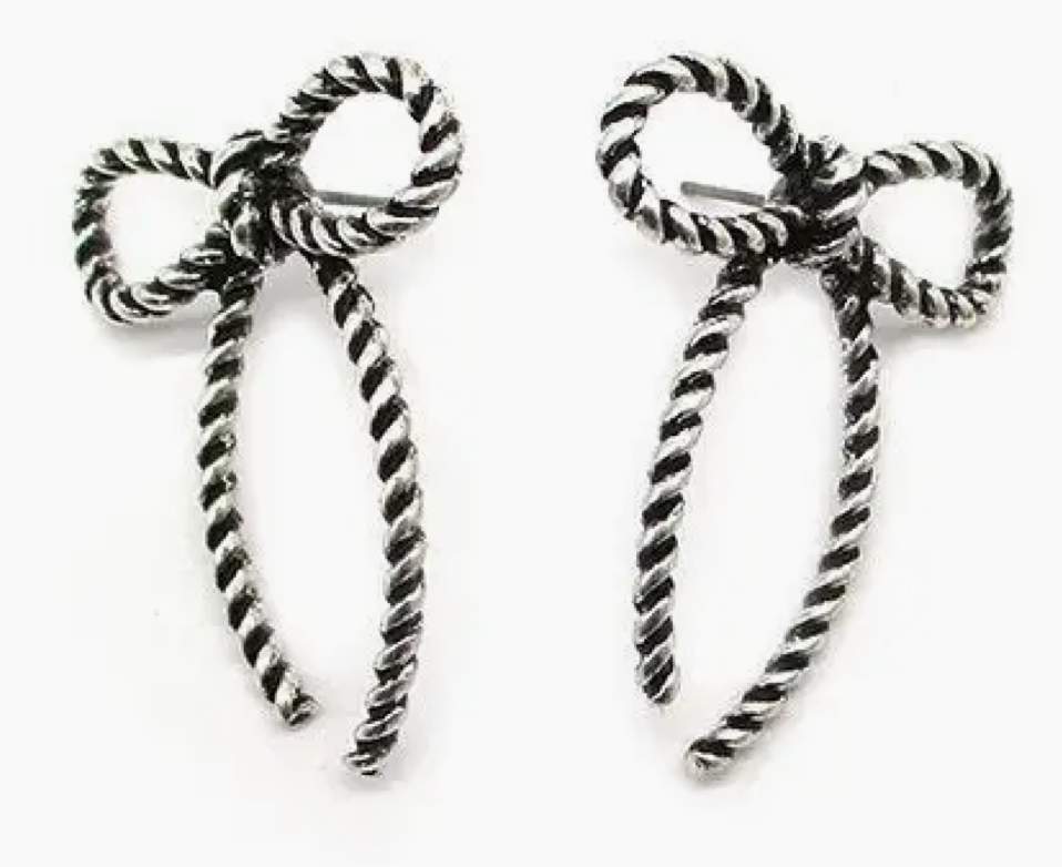 Western Cord Bow Earrings