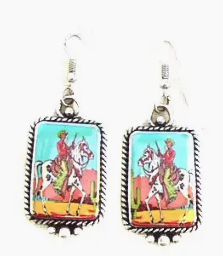 Cowboy Dangle Earrings