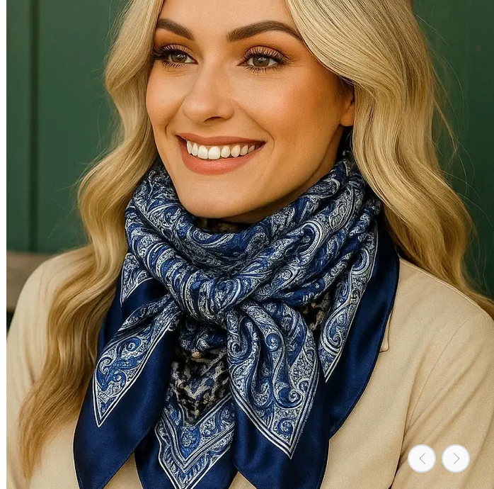 Blue Paisley Wild Rag
