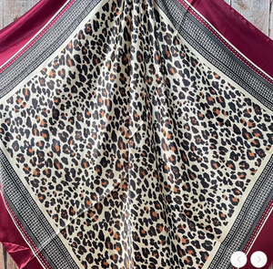 Wine & Leopard Wild Rag