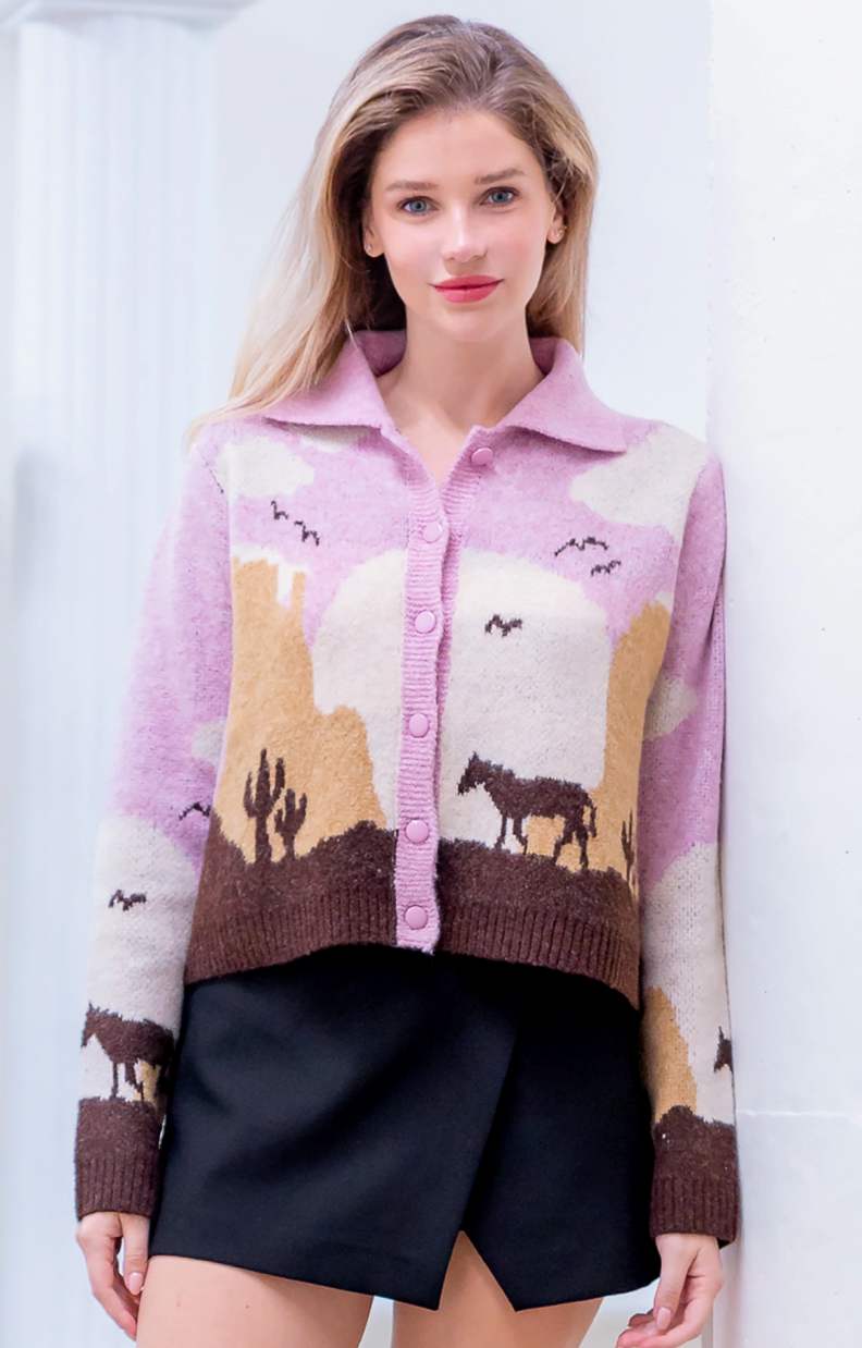 Pink Desert Sky Sweater