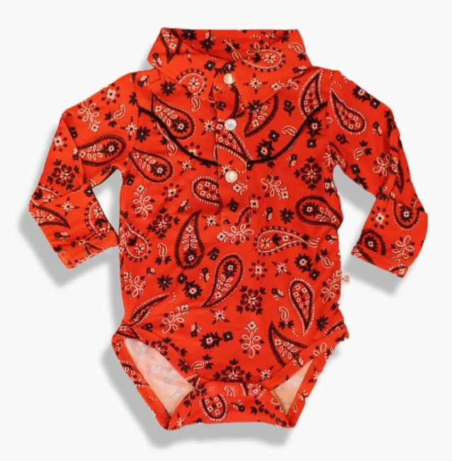 Paisley Red Onesie