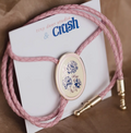 Pink Floral Bolo Tie with Crush