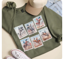 Rodeo Stamp Sweatshirt Olive