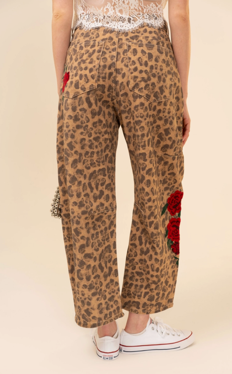 Leopard Barrel Jeans