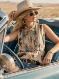 Wild Horses Tie Blouse