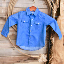 Load image into Gallery viewer, Toddler Light Denim Button Up