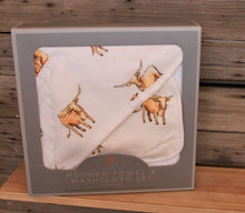 Load image into Gallery viewer, Longhorn Towel and Washcloth Set