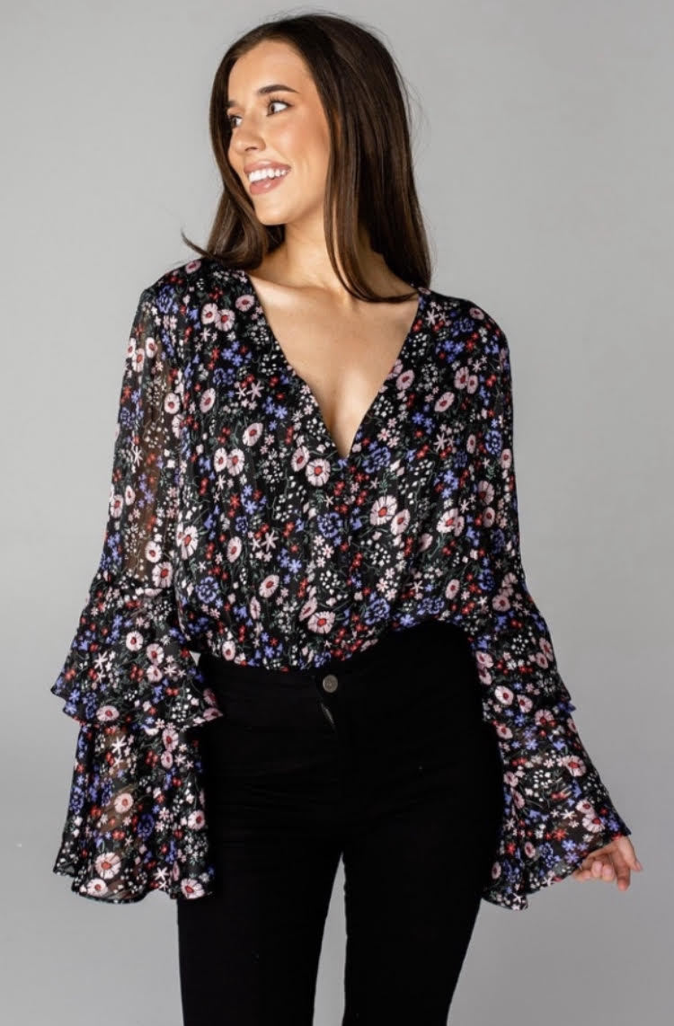 Alice Floral Bell Body Suit